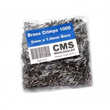 5mm Brass Crimps - 2.0mm Bore - (1000)